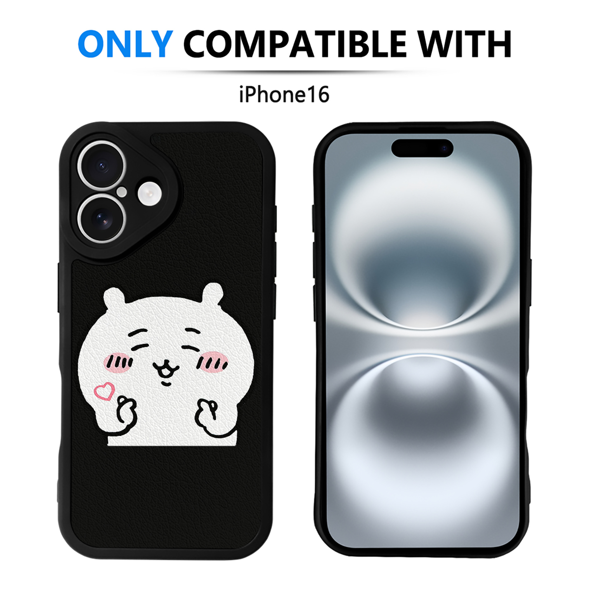 （画像用） ちいかわ ちいかわ Chii-kawa chiikawa 【iPhone 16シリーズ対応】シリコンスマホケース（レザー調） 材質：シリコン